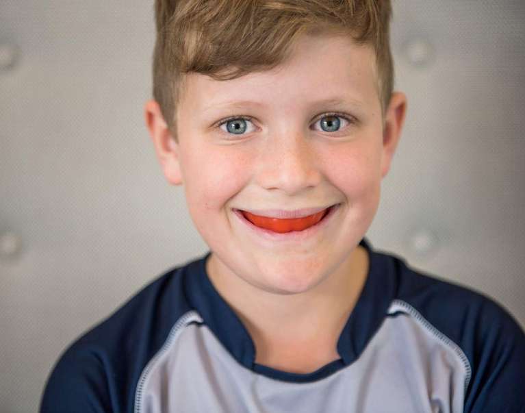 A young boy with Mouthguards in Neutral Bay, NSW