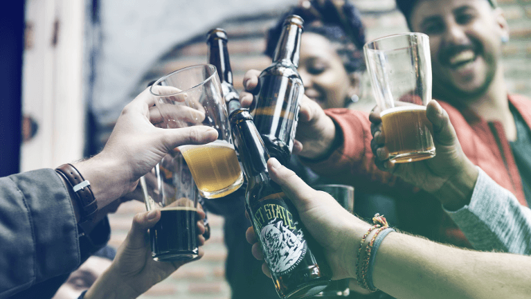 Photo of friends drinking beer in Neutral Bay, NSW