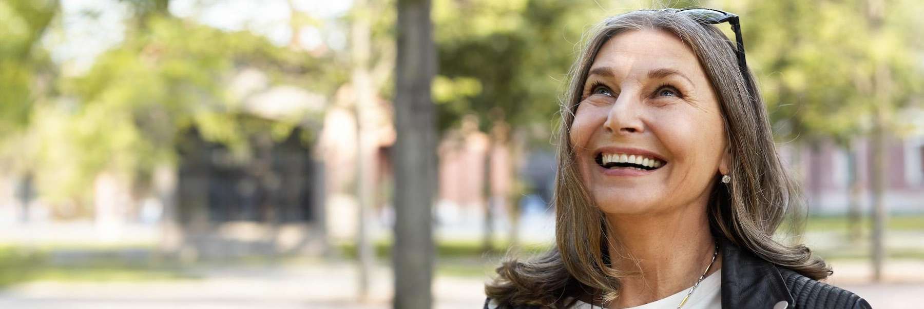 A smiling lady after dental fillings in Neutral Bay, NSW.